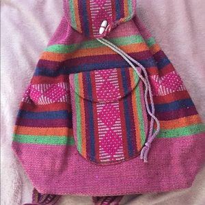 Mexican woven backpack